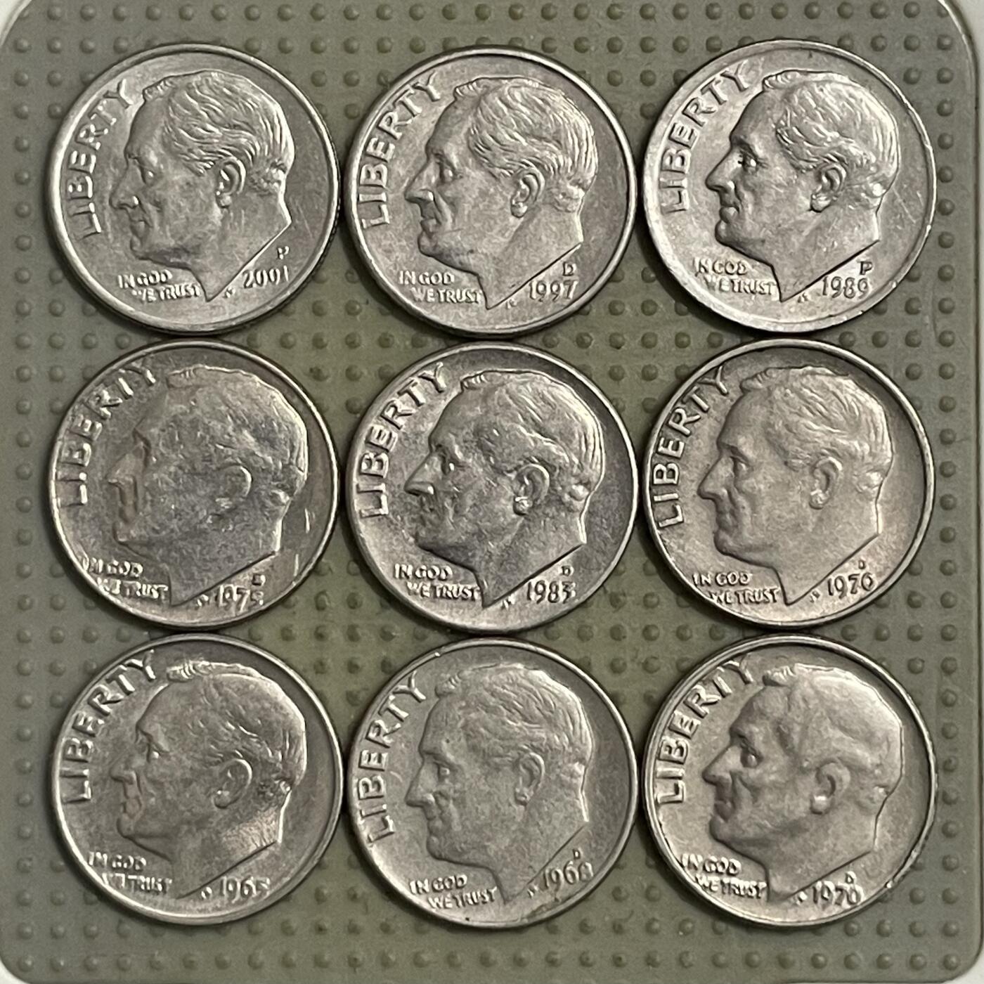 2026年第42场各国散币拍卖（总第192场） 美国10美分9枚