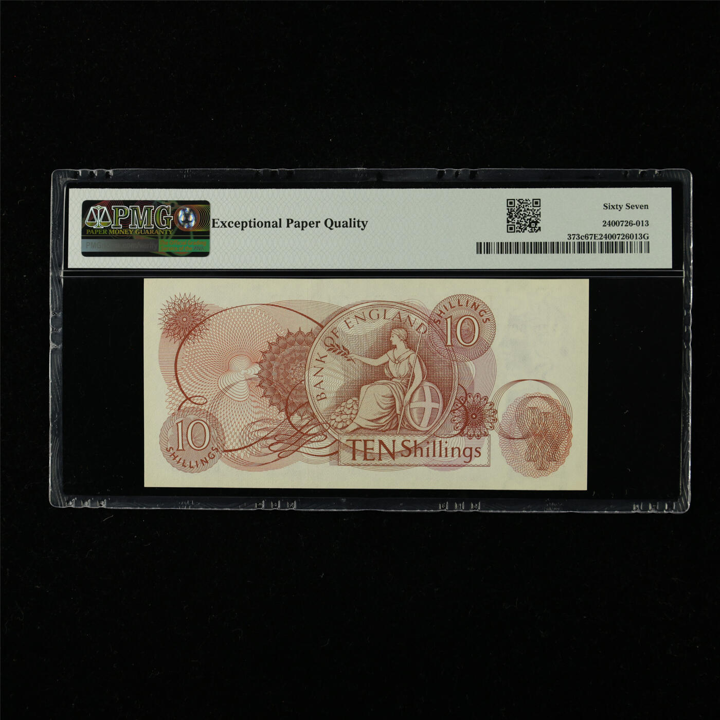 【亘邦集藏】第227期拍卖 1966-70年 英国10先令 PMG 67EPQ 72U 603753