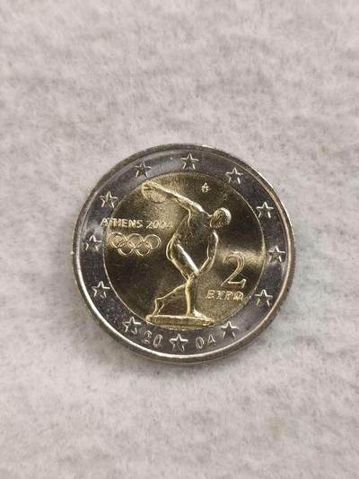 G&W世界散币，银币处理专场（第47场） - 希腊2004年2欧元  雅典奥运会纪念  第一枚奥运主题2欧元纪念币