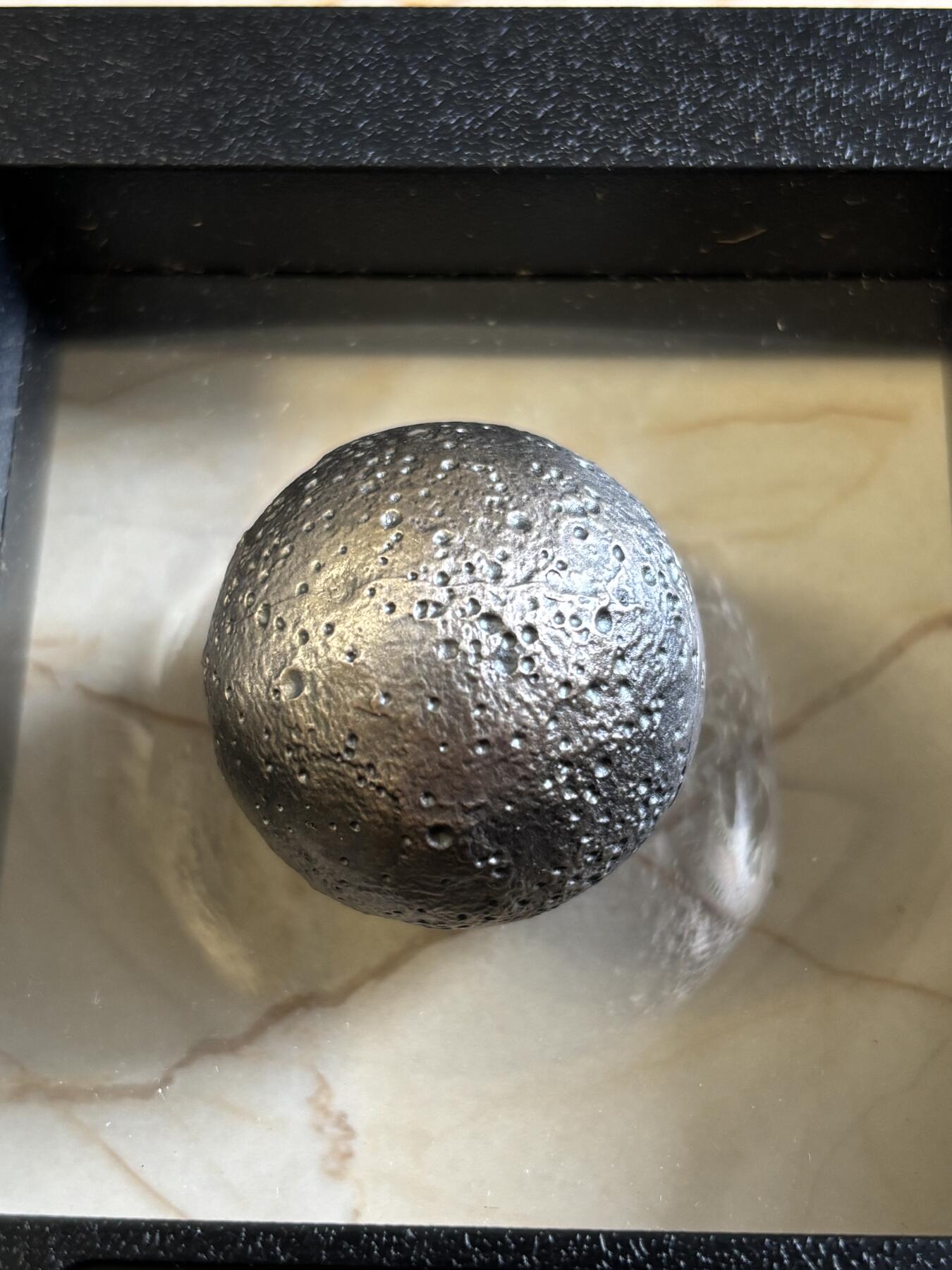 第197期拍卖 巴巴多斯2022年太阳系-水星1盎司,3D立体球形仿古银币，999银，发行4879枚