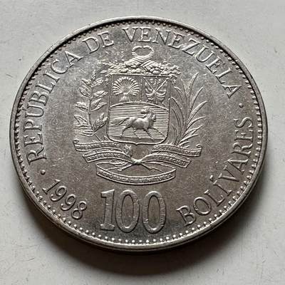 🌹外币初藏🌹🐯2026年第40场   每周二四六晚8️⃣点 世界钱币 - 委内瑞拉1998年100玻利瓦尔 