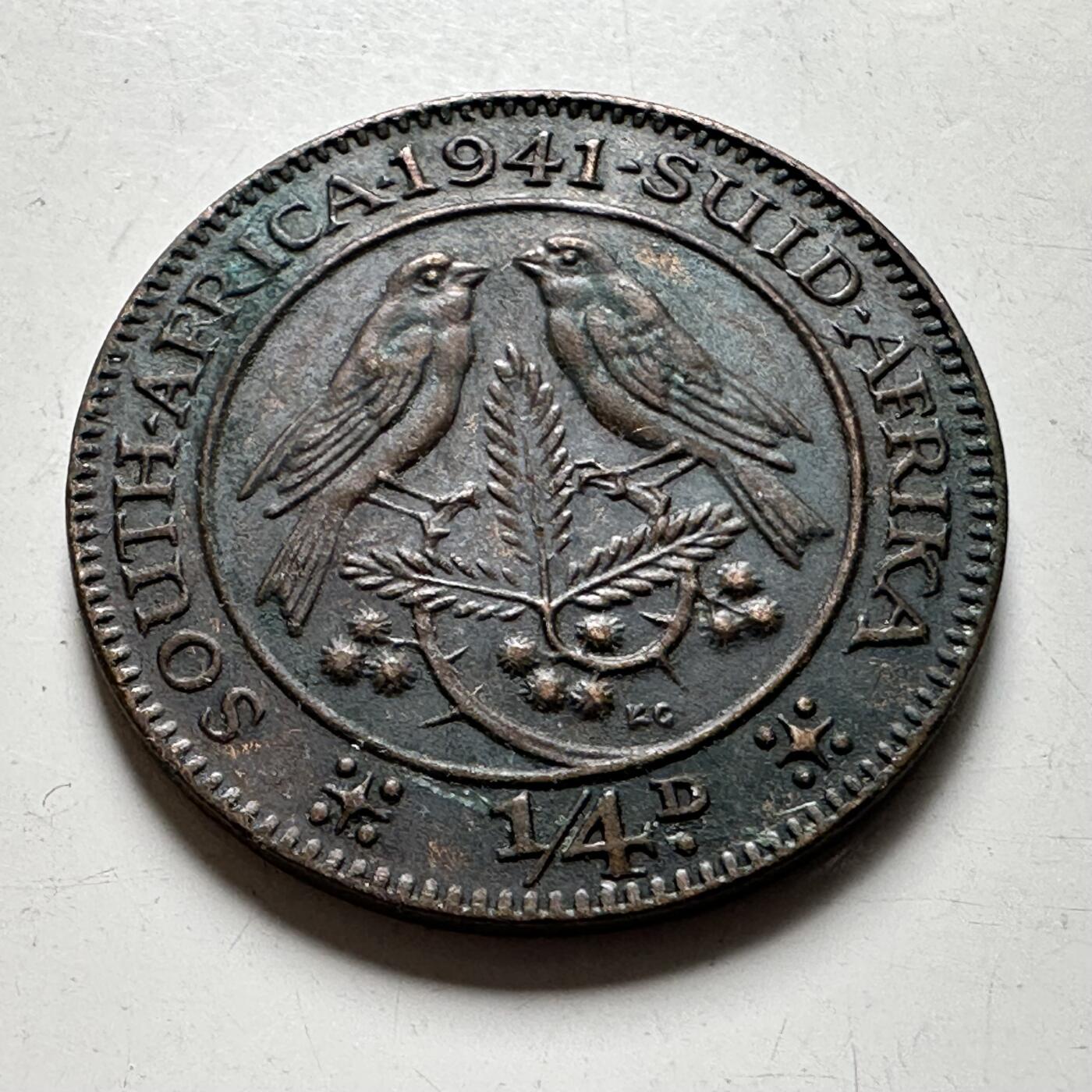 🌹外币初藏🌹🐯2026年第40场   每周二四六晚8️⃣点 世界钱币 南非1941年1/4便士