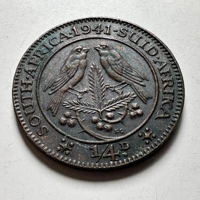 🌹外币初藏🌹🐯2026年第40场   每周二四六晚8️⃣点 世界钱币 - 南非1941年1/4便士