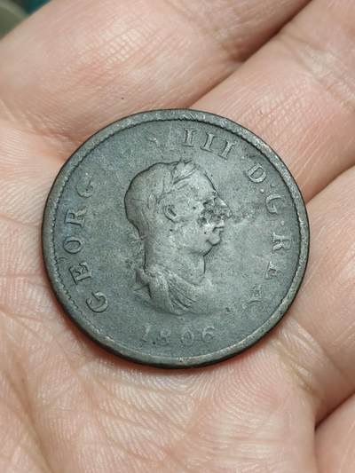 2026年第四十三场(总第二百一十二场）外国好品散币场(免佣金) - 英国🇬🇧1806年半便士(乔治三世第三版，首发年仅发行2年)