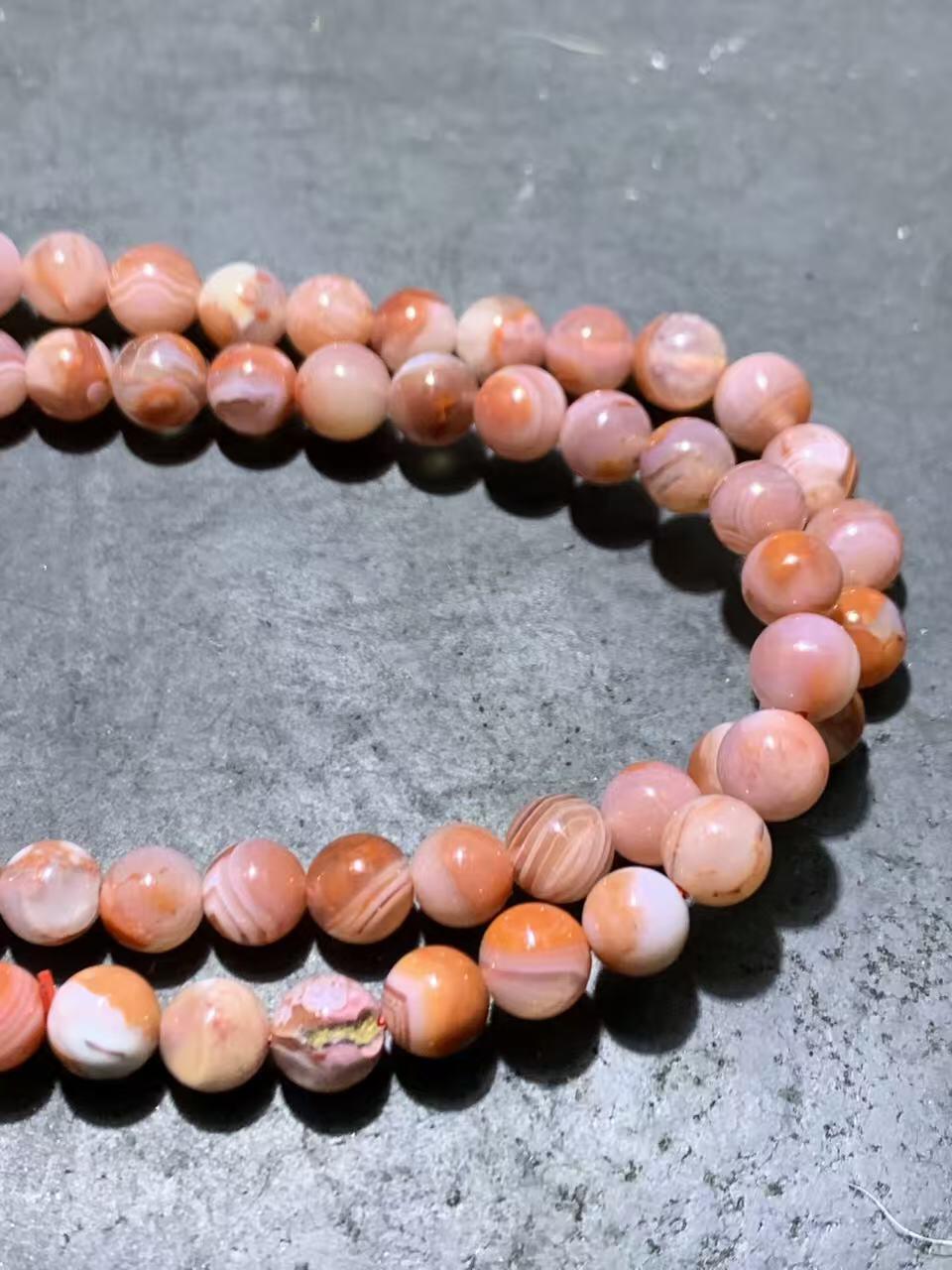 精美红白川料南红玛瑙多圈手串一条