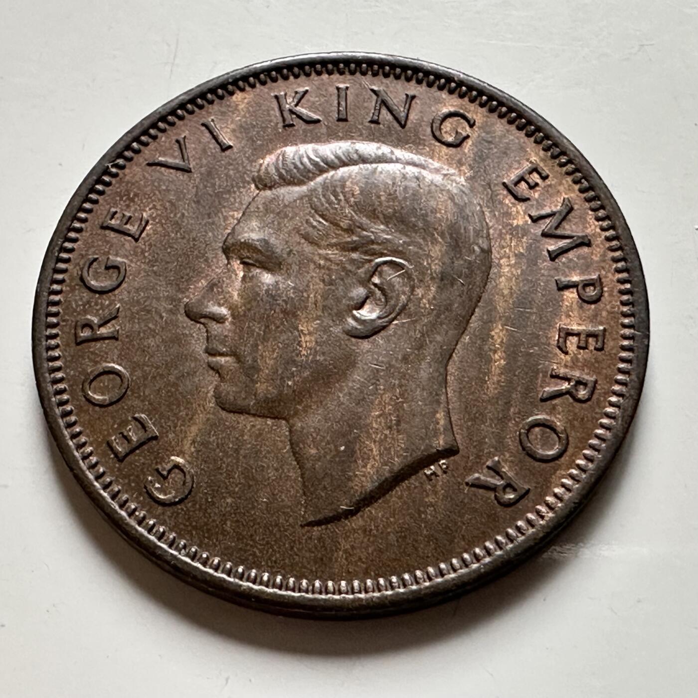 🌹外币初藏🌹🐯2026年第40场   每周二四六晚8️⃣点 世界钱币 新西兰1945年半便士