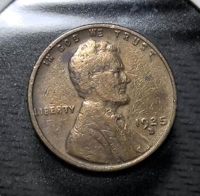 外国优质老铜币纪念币银币专场，周六晚上九点倒数截拍，满百包邮，周日发货,可寄存半年，喜欢朋友微信扫描二维码可直接参拍 - 美国1935 年D版林肯小麦 1 美分铜币