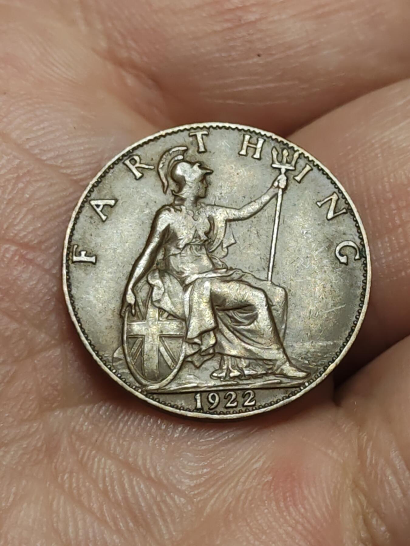 2026年第四十三场(总第二百一十二场）外国好品散币场(免佣金) 英国🇬🇧1922年1法新(乔治五世第二版)