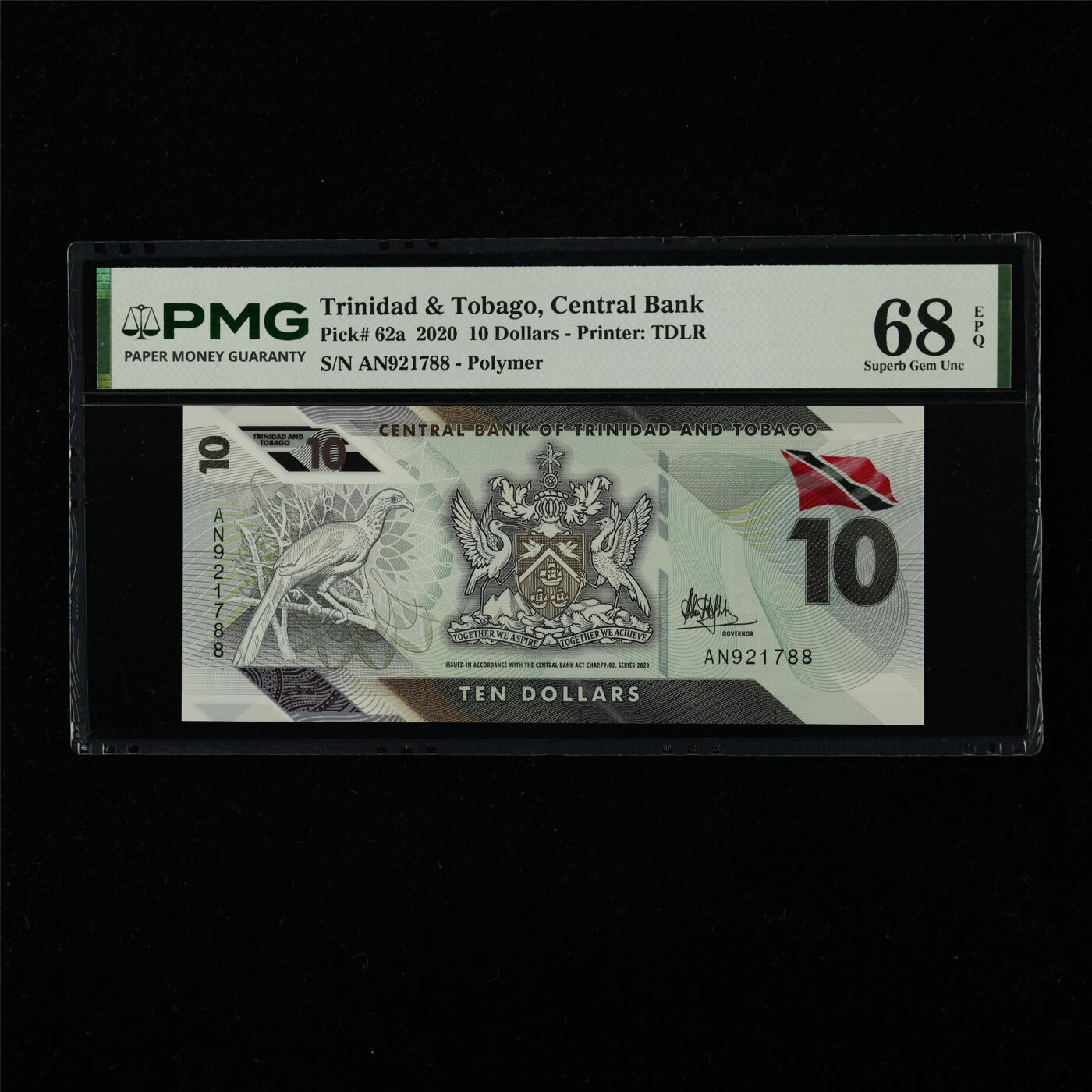 【亘邦集藏】第226期拍卖 2020年 特立尼达和多巴哥10元 PMG 68EPQ AN921788