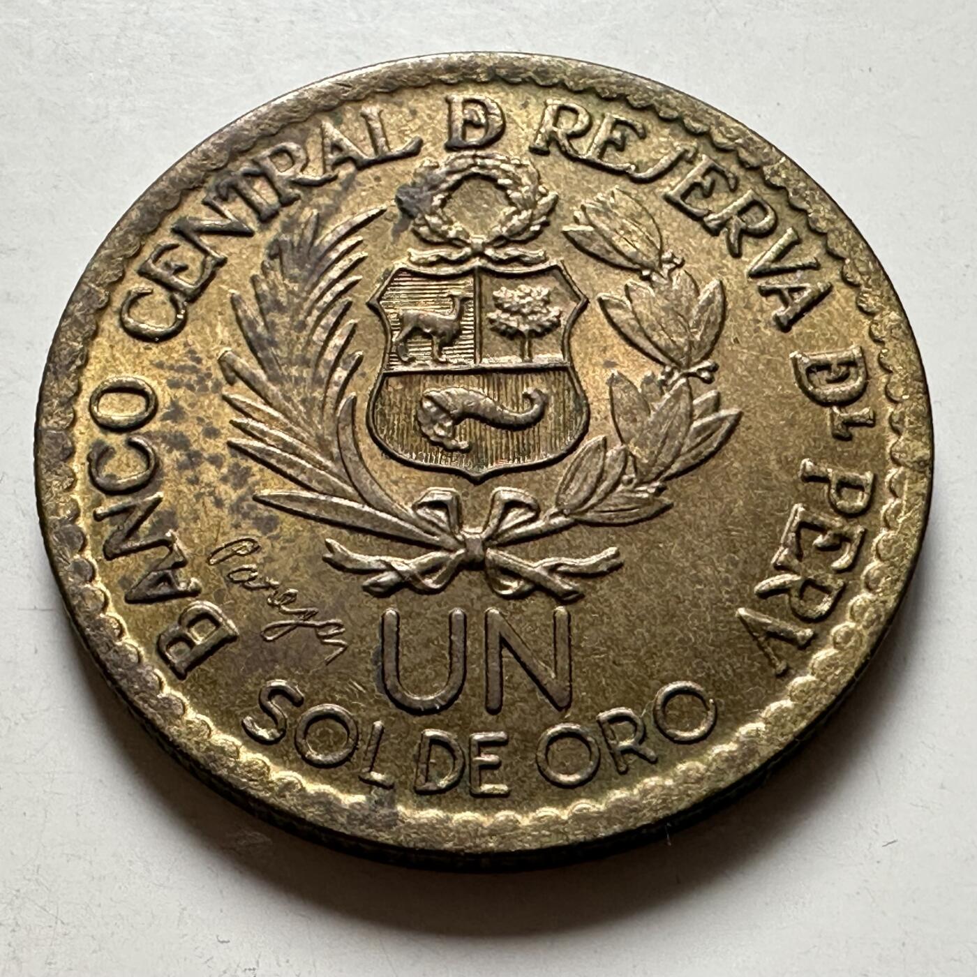 🌹外币初藏🌹🐯2026年第40场   每周二四六晚8️⃣点 世界钱币 秘鲁 1965年 利马造币厂400周年 1索尔纪念币