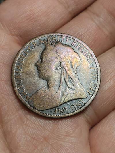 2026年第四十三场(总第二百一十二场）外国好品散币场(免佣金) - 英国🇬🇧1900年1便士(维多利亚女王老年披纱)