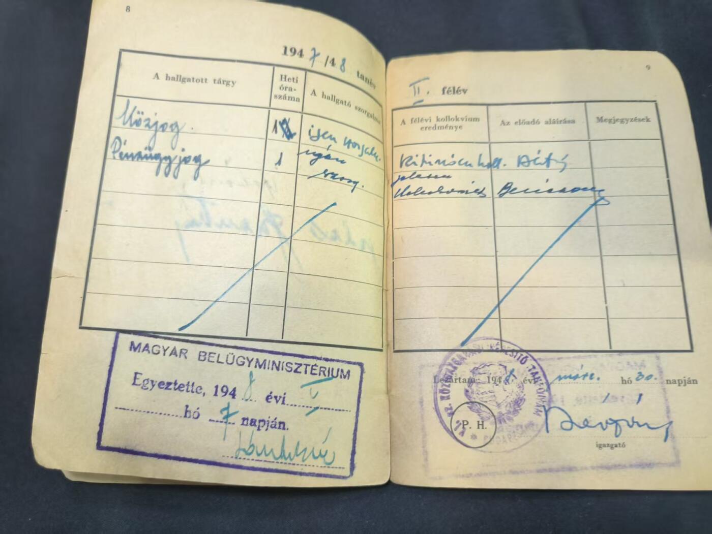 云宸嘉赏-勋臻佳藏四月精品甄选场次（低佣 一元一手） 匈牙利第二共和国（1946-1949）行政资格培训课程学生证  授予科长马泰伊・安德烈