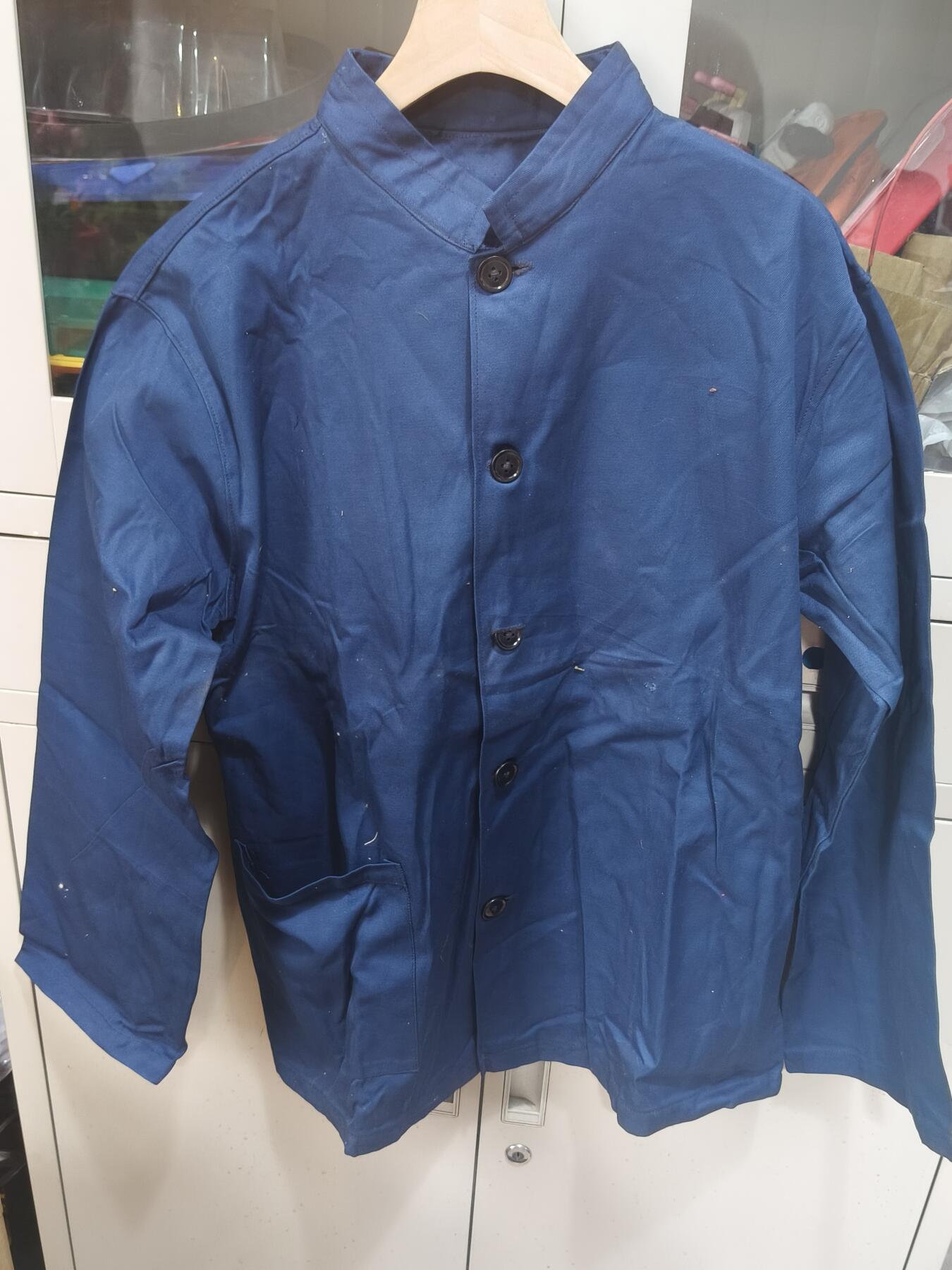 云宸嘉赏-勋臻佳藏四月精品甄选场次（低佣 一元一手） 十年时期 老式棉布兰色人民服 可做COS小王等名人款式 全新未穿未下水 约175-180体态适中可穿着