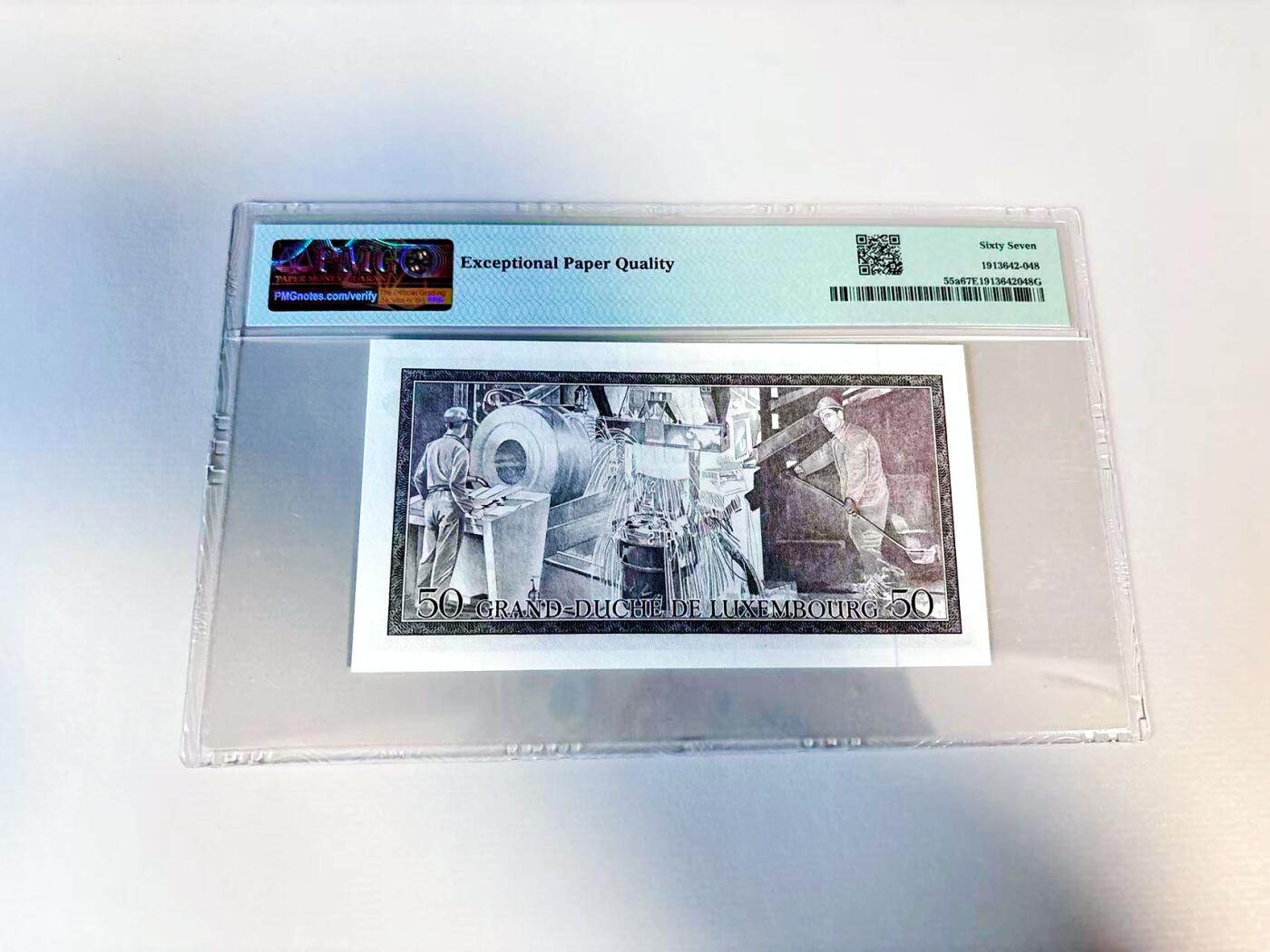 【Blue Auction】世界纸币精拍第807期——18级TOP拍卖/信誉/品质/专业/高效💫 【15小号】卢森堡 1972年50法郎 PMG67EPQ