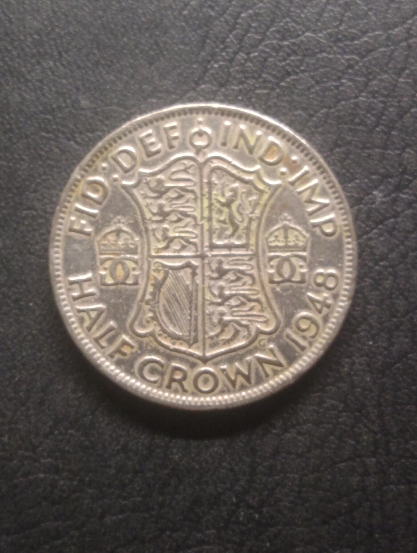 荟藏特别场次第十五期——“社长的硬币堆” 英国1948年半克朗 早期乔治六世版