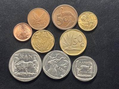 邮泉阁外国硬币限时拍卖第四十五场 （邮票在国外，请付邮费6元） - 南非9枚