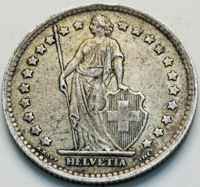 文馨钱币收藏第 299 场，长期接代拍业务 - 好品 1944 年瑞士 1 法郎银币，5 克 835 银