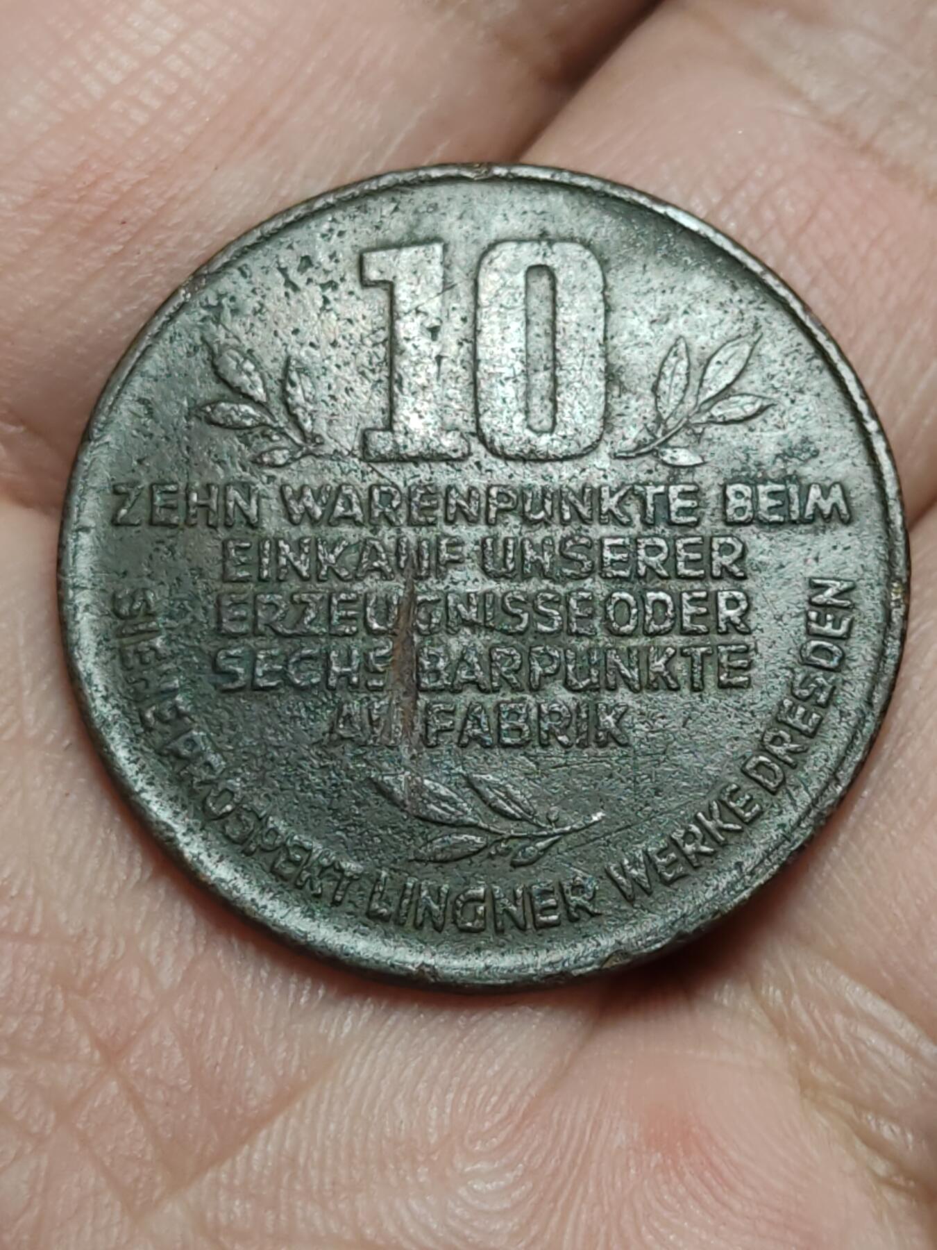 2026年第四十三场(总第二百一十二场）外国好品散币场(免佣金) 少见–德意志魏玛共和国1932年10商品积分代币(为纪念德国企业家、慈善家、口腔护理品牌 Odol（欧度） 创始人- 卡尔·奥古斯特·林格纳70寿辰发行)