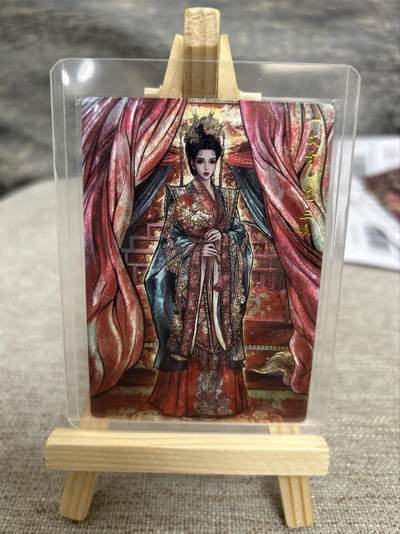 喜灰玩卡拍卖第七期，接拍品0佣金，欢迎送拍，释放现金流，让自己有资金可以购买更多喜欢的卡牌，让别的卡友能淘到更多心仪的卡牌 - 【限编074/300编】卡德曼 张建东老师绘 扈三娘 限编074/300编  折光粗闪 扈三娘