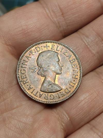 2026年第四十三场(总第二百一十二场）外国好品散币场(免佣金) - 英国🇬🇧1962年半便士(伊丽莎白二世青年桂冠第二版)