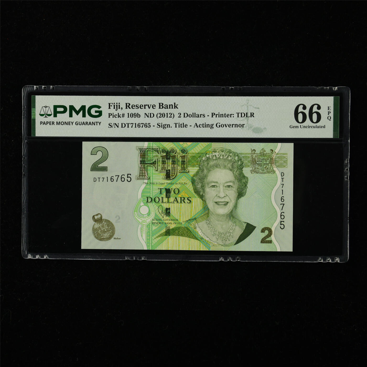 【亘邦集藏】第227期拍卖 2012年 斐济2元 PMG 66EPQ DT716765