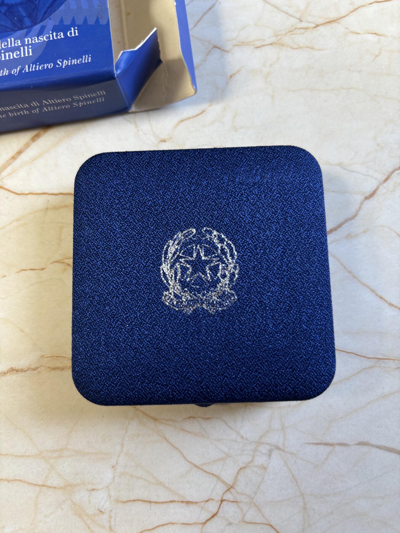 第197期拍卖 意大利2007年政治家斯皮内利诞辰百年磨砂纪念银币，925银，18克