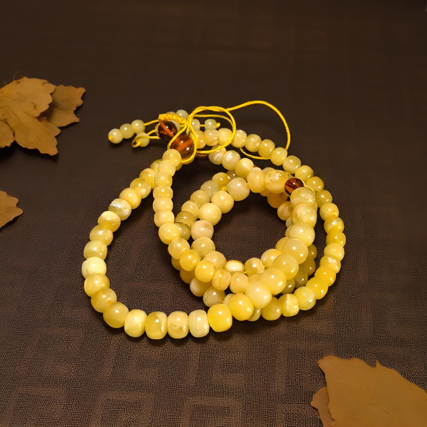 碧月说宝 君子怀瑾·当代和田玉清风专场(八) 蜜蜡佛珠108项链（手串）