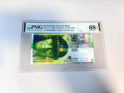 【Blue Auction】世界纸币精拍第807期——18级TOP拍卖/信誉/品质/专业/高效💫 - 瑞士 2006年50法郎 PMG68EPQ高分