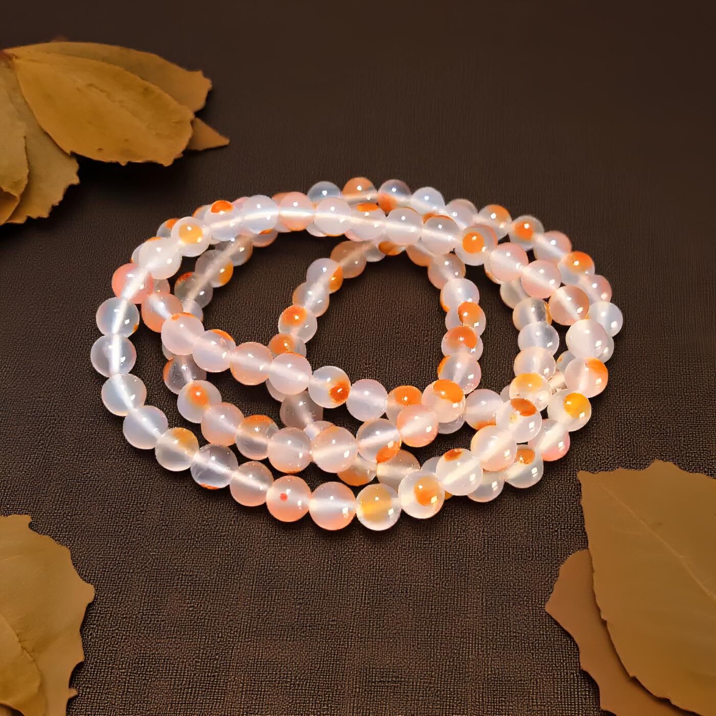 碧月说宝 君子怀瑾·当代和田玉清风专场(八) 高白底 水草花南红飘花108佛珠