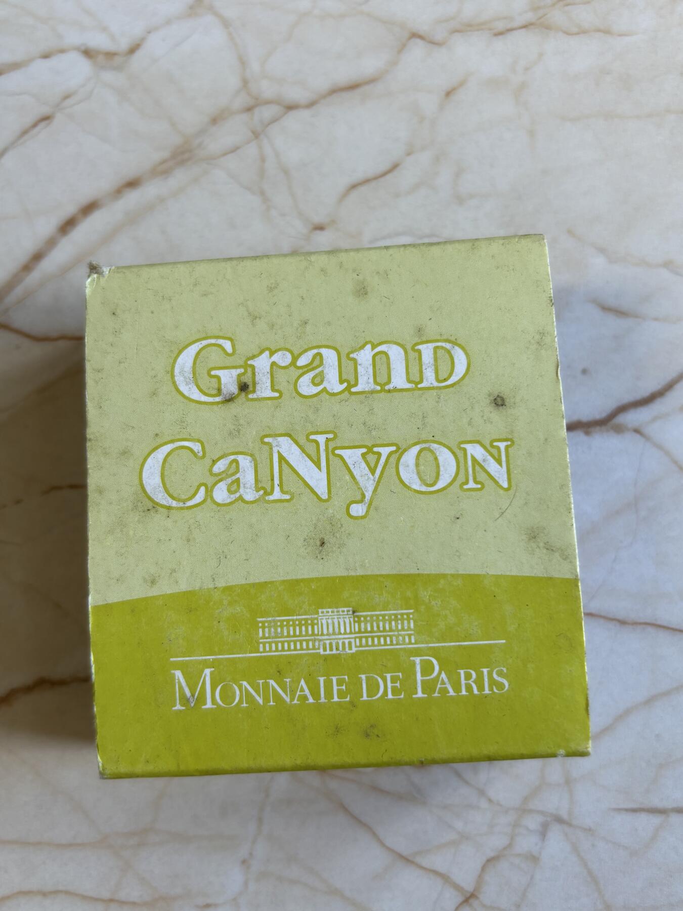 第197期拍卖 法国2008年世界文化遗产美国大峡谷国家公园精制纪念银币，900银，发行5000枚，22.2克，有氧化