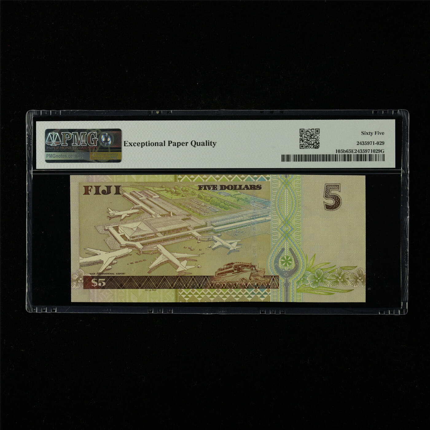 【亘邦集藏】第227期拍卖 2002年 斐济5元 PMG 65EPQ AK396992