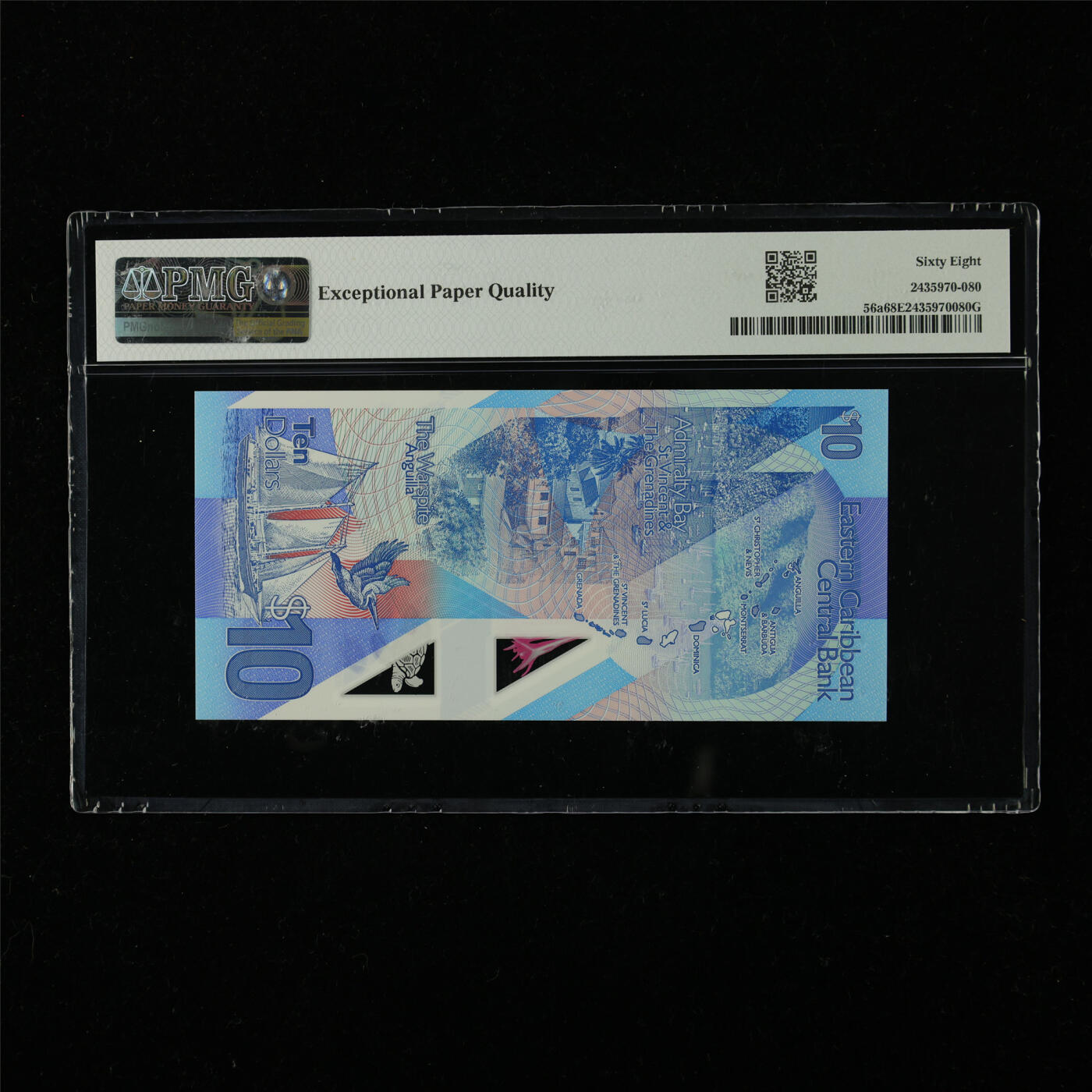 【亘邦集藏】第227期拍卖 2019年 东加勒比海10元 PMG 68EPQ GW295580