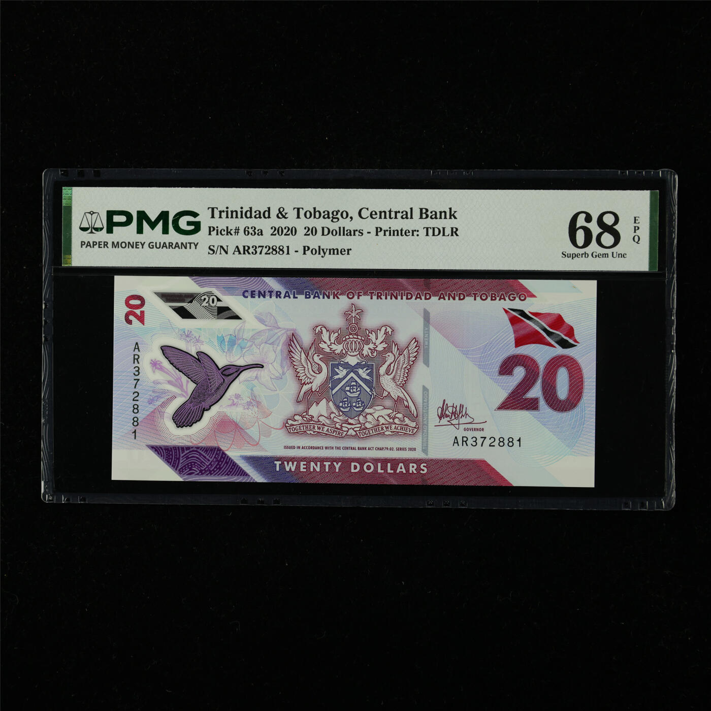 【亘邦集藏】第226期拍卖 2020年 特立尼达和多巴哥20元 PMG 68EPQ AR372881