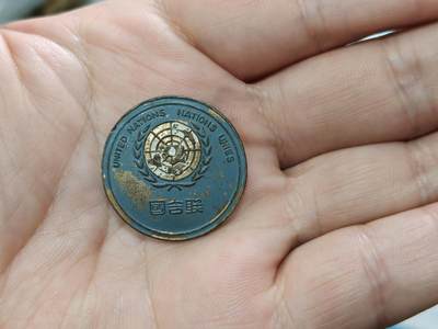 徽章钱币纪念章刺绣杂件专拍 - 民国时期，联合国徽章