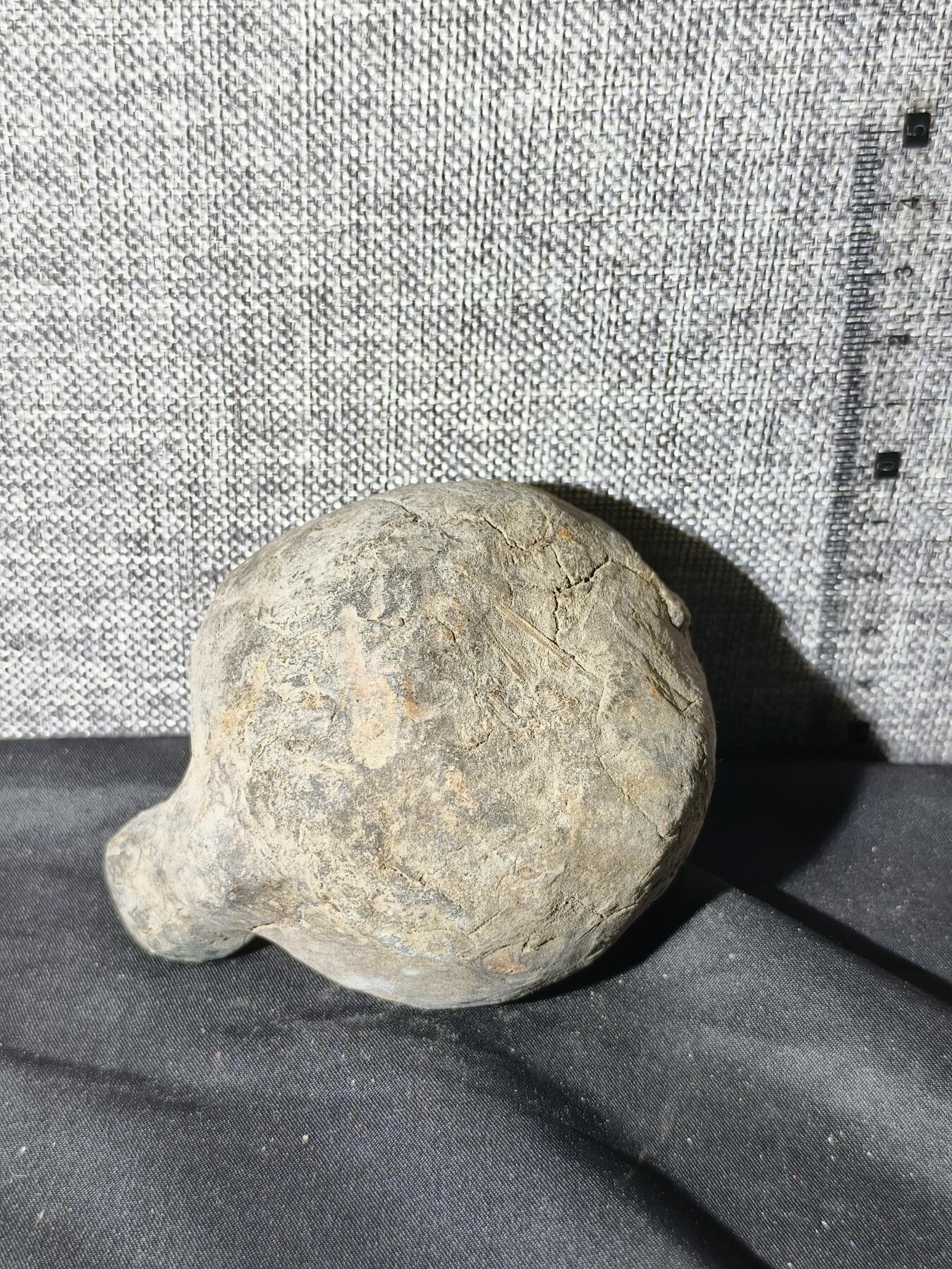 125期新疆红钱粟特钱币丝路钱币专场 新疆清代传世陶油灯