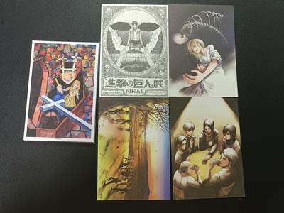 天玑星卡拍第186期《4.9周四截拍》持续收拍收评中 满赠卡需备注 - 进击的巨人 伊藤润二 明信片 两包