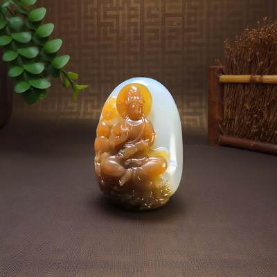 碧月说宝 君子怀瑾·当代和田玉清风专场(八) - 和田玉观音