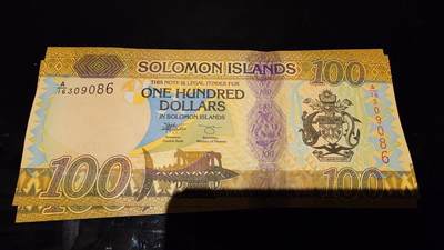 世界钱币～微拍第245期暨2026年第26期  新货卖剩品种部分上架提供选购 - 2023年所罗门群岛50元 全新绝品无47尾号086