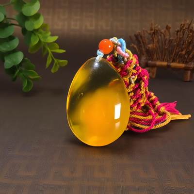 碧月说宝 君子怀瑾·当代和田玉清风专场(八) - 金包蜜水滴蜜蜡吊坠