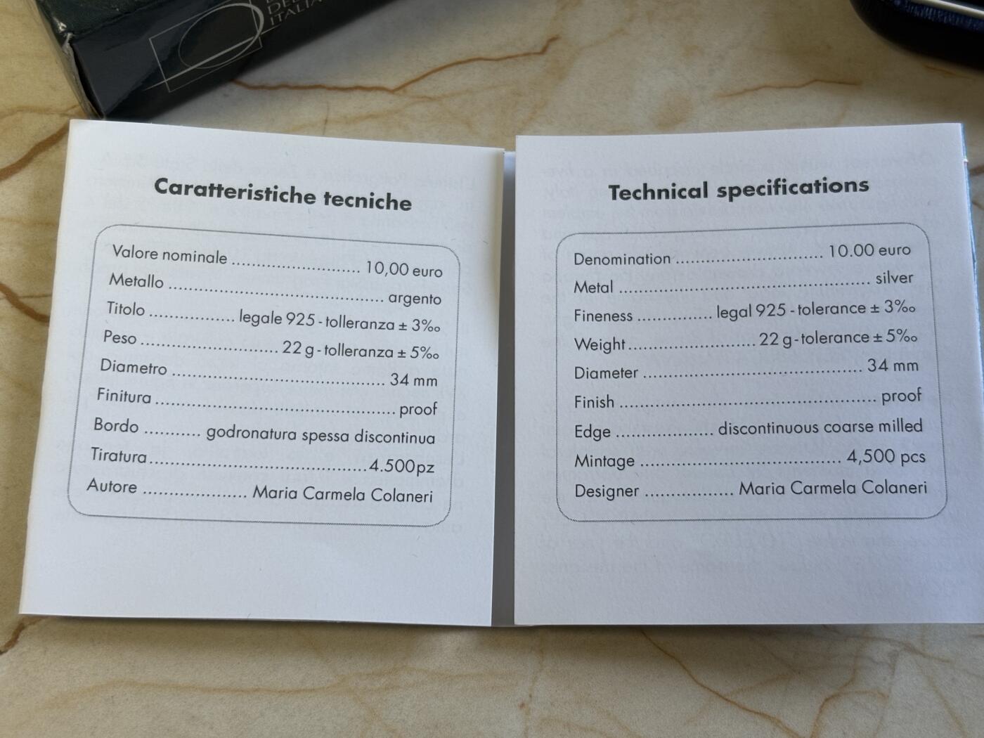 第197期拍卖 意大利2018年欧洲之星巴洛克和洛可可精制纪念银币,925银，22克，发行4500枚