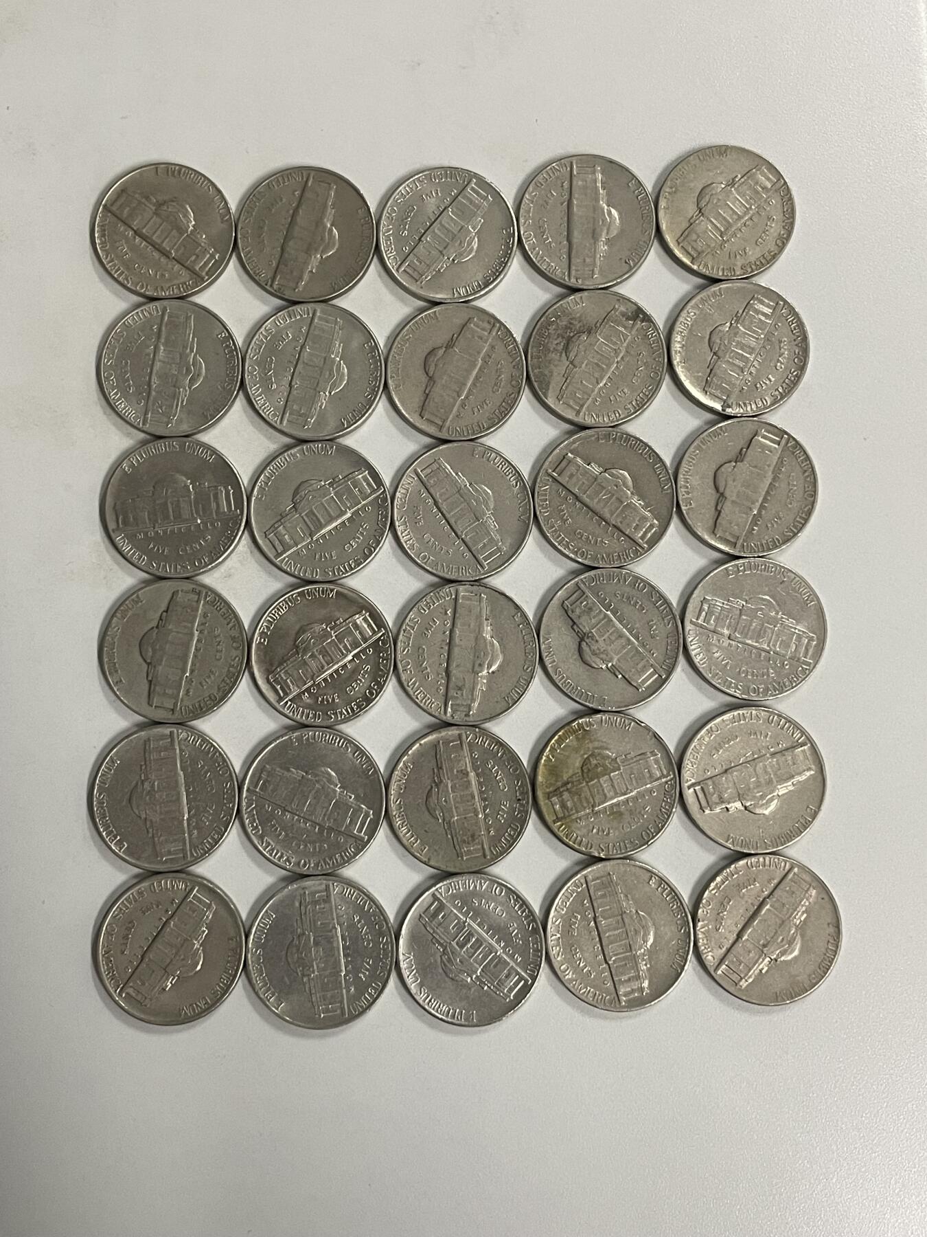 2026年第42场各国散币拍卖（总第192场） 美国5美分30枚