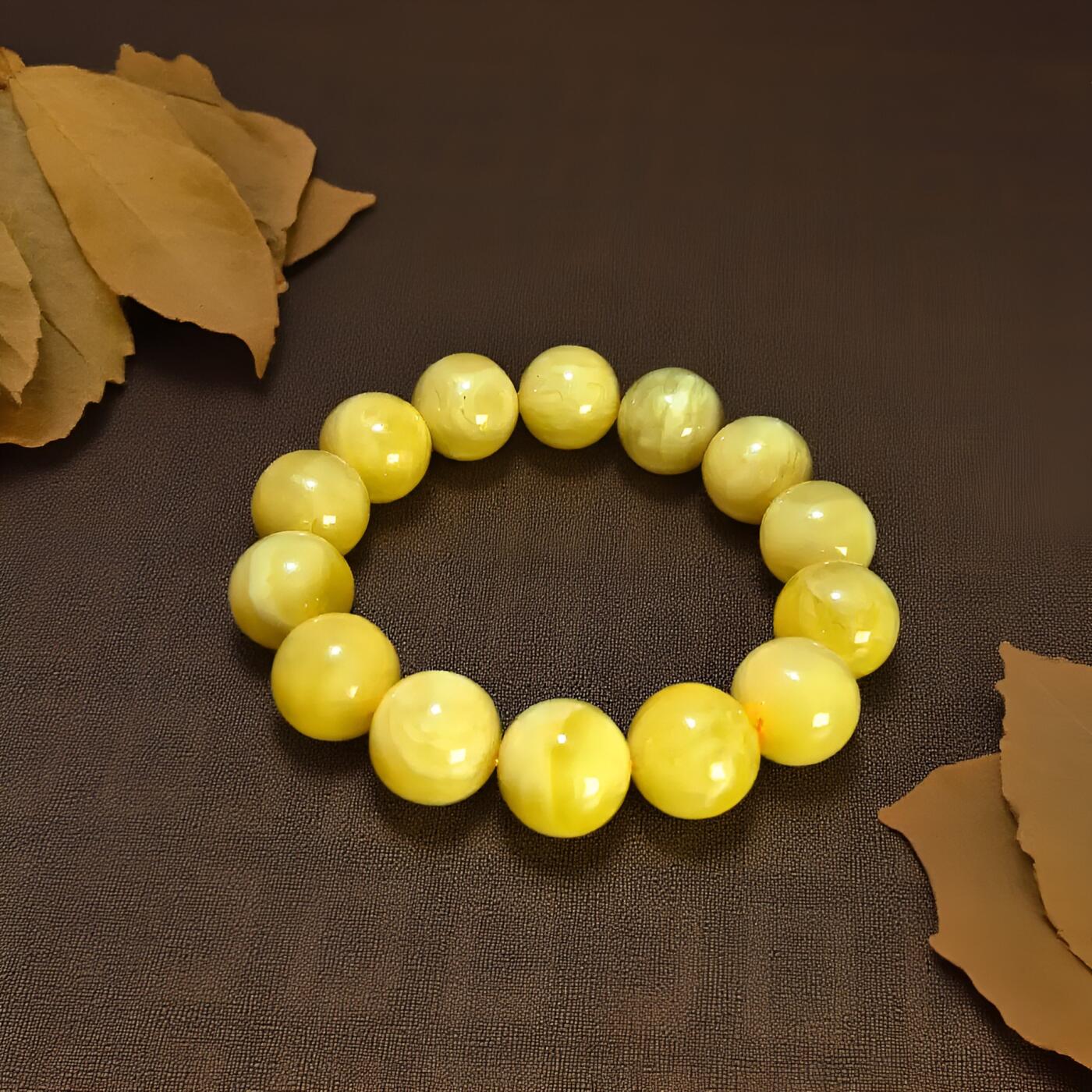 碧月说宝 君子怀瑾·当代和田玉清风专场(八) 俄料 满蜡白花蜜蜡手串（大）