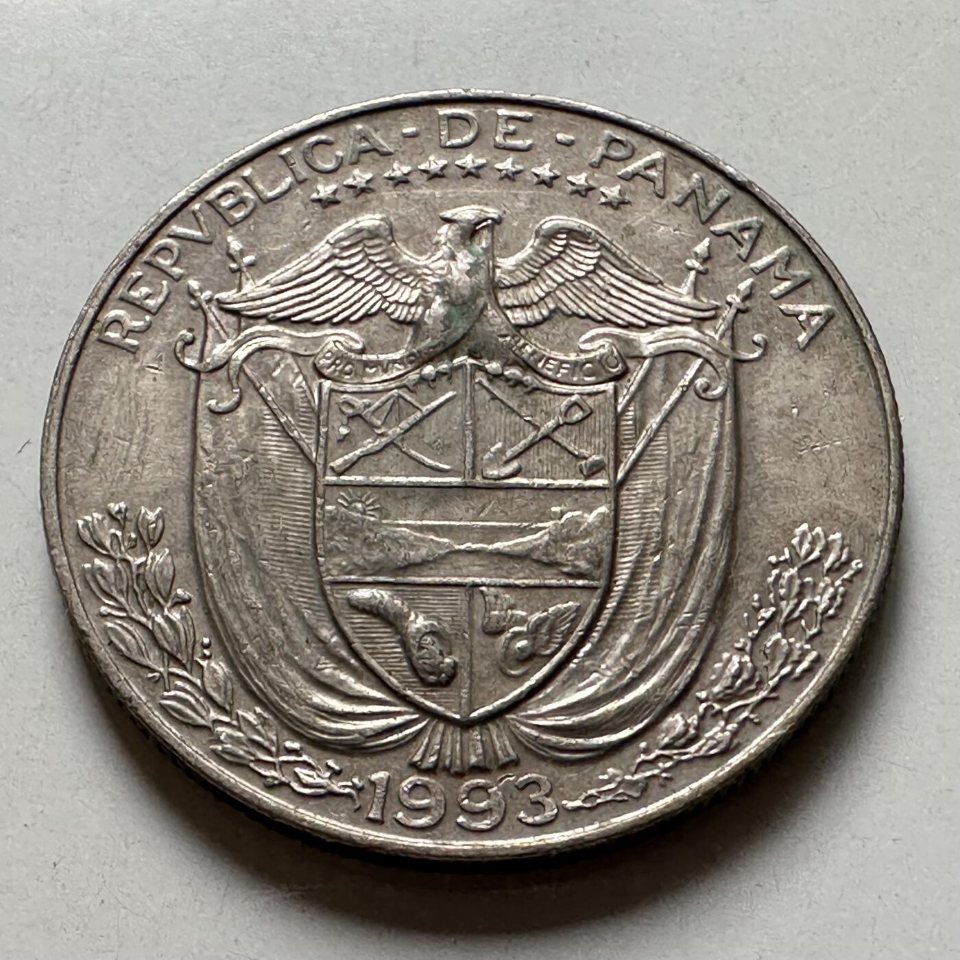 🌹外币初藏🌹🐯2026年第40场   每周二四六晚8️⃣点 世界钱币 巴拿马 1993年 1/2巴波亚