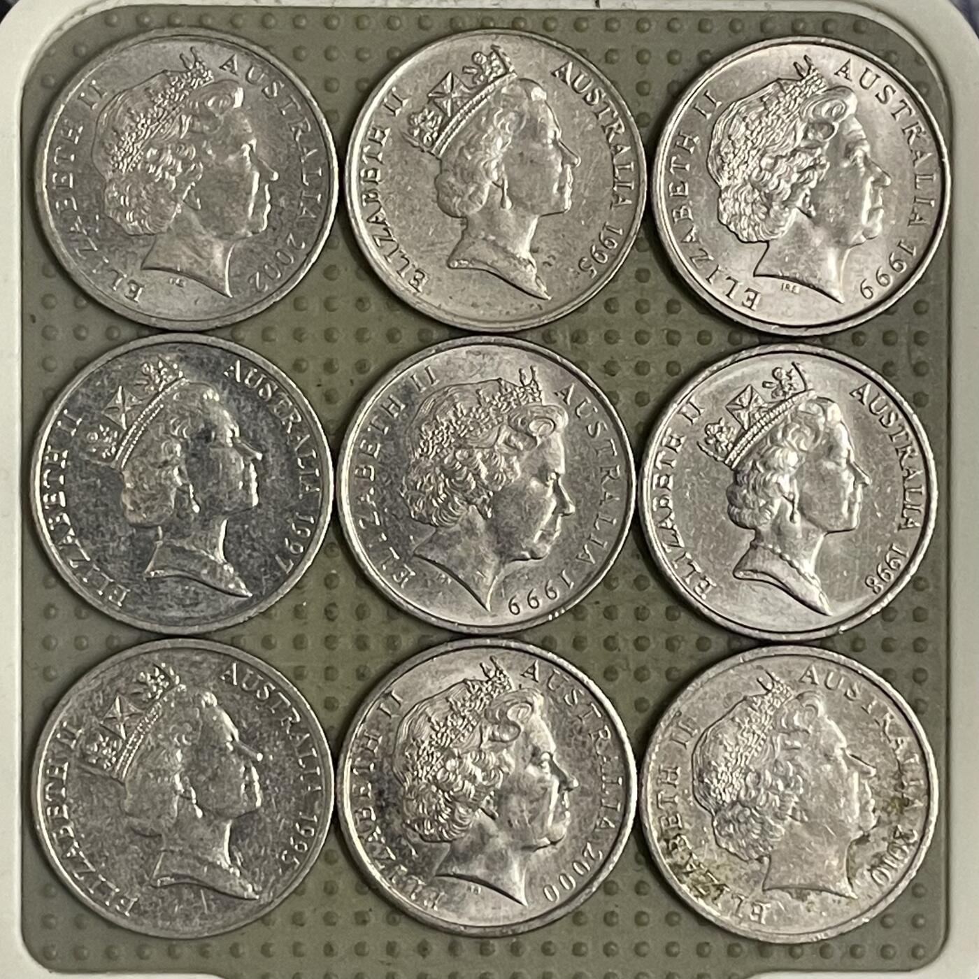 2026年第42场各国散币拍卖（总第192场） 澳大利亚5分9枚