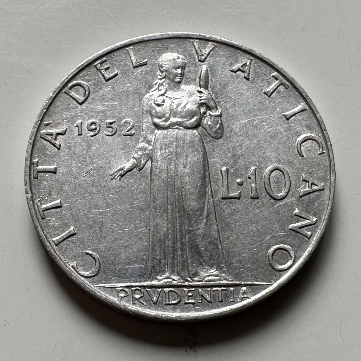 🌹外币初藏🌹🐯2026年第40场   每周二四六晚8️⃣点 世界钱币 梵蒂冈1952年10里拉