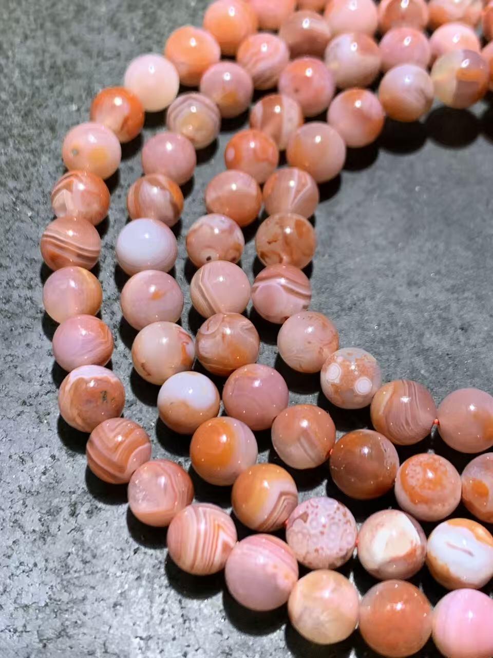 精美红白川料南红玛瑙多圈手串一条