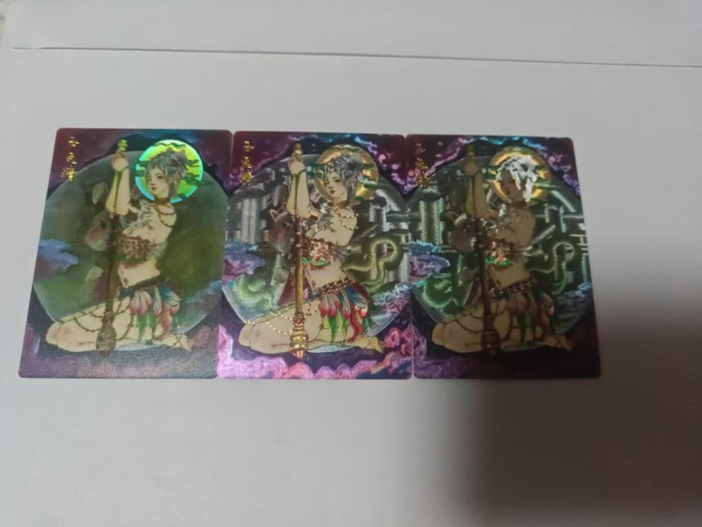 龙虎卡牌-八二场（满200元包邮，无佣金，每周六结拍，欢迎送拍） 彩闪+半粗+全粗  韵卡文化 梦韵西游 韦清瑀 - 玉兔精 三工艺