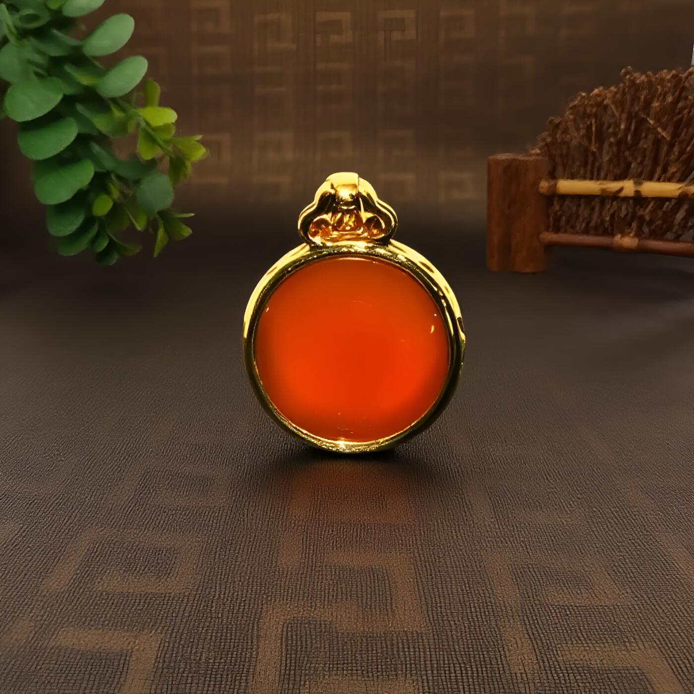 碧月说宝 君子怀瑾·当代和田玉清风专场(八) 高品 原矿18K金保山冰红吊坠