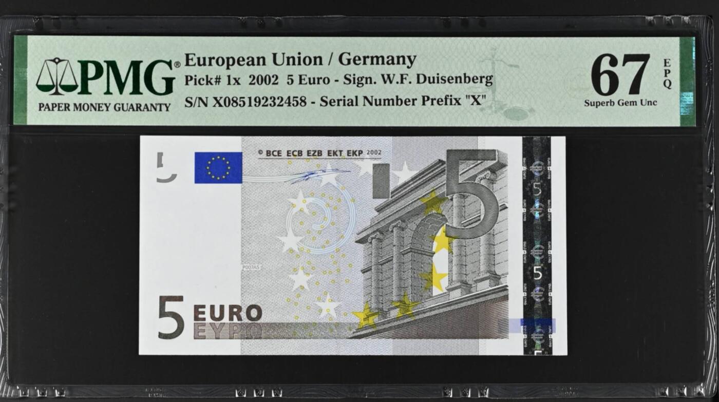 PMG67EPQ 欧盟德国一签5元纸币