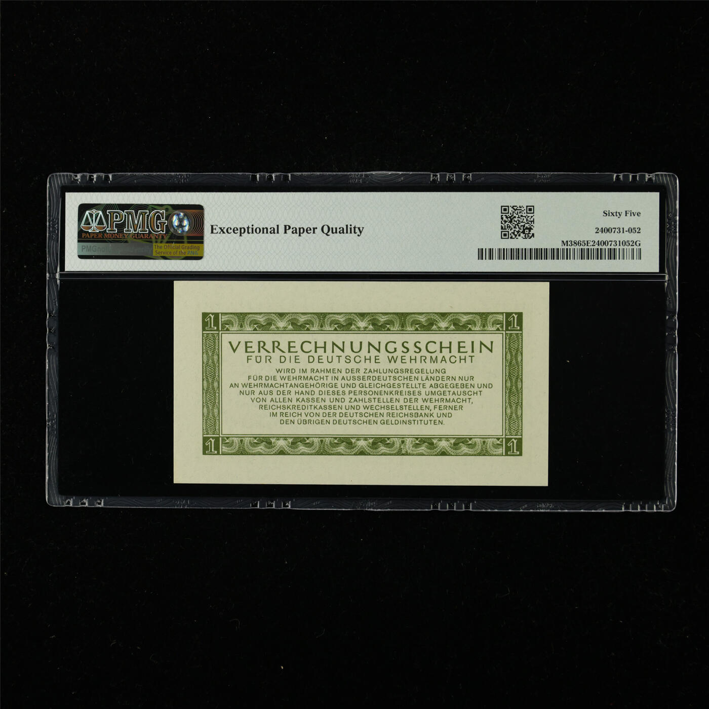 【亘邦集藏】第226期拍卖 1944年 德国1马克 PMG 65EPQ 2400731-052